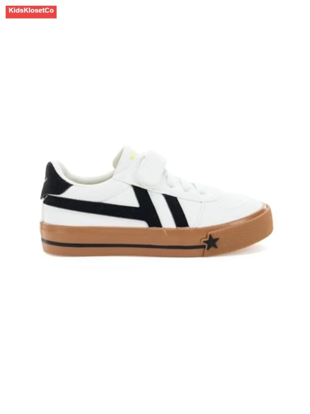PU Leather & Mesh Hook-and-Loop Sneakers for Toddler & Little Kid